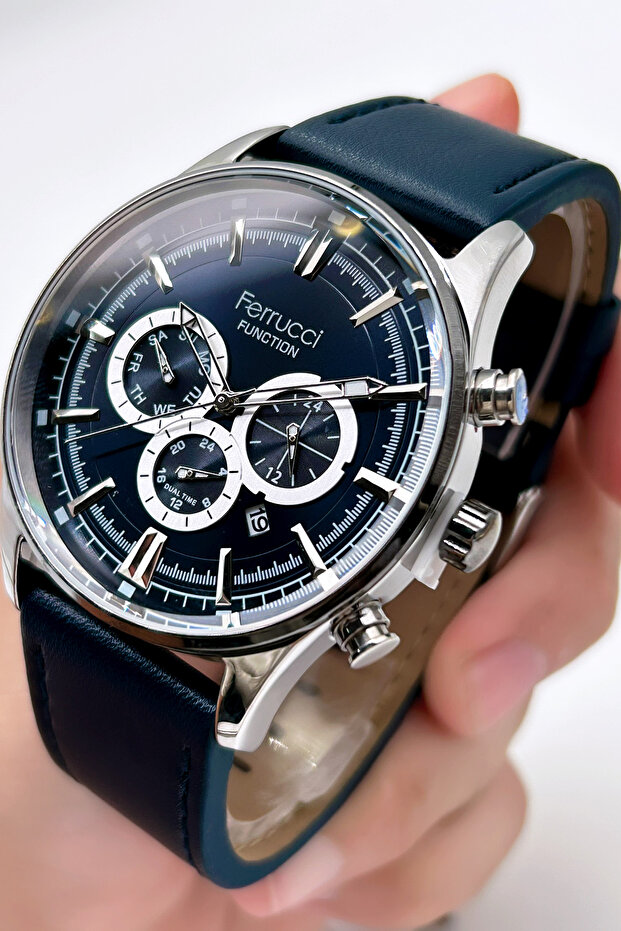 ساعة يد جلدية متعددة الوظائف للرجال من Function FCF.13085FK.04 - 3