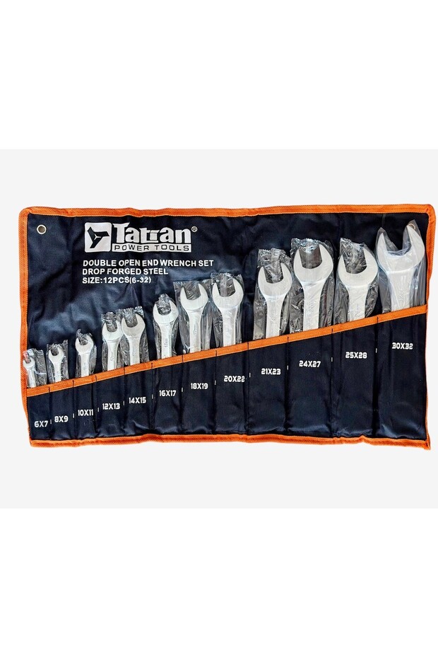12 Piece Open Wrench Set with Cloth Bag - 2