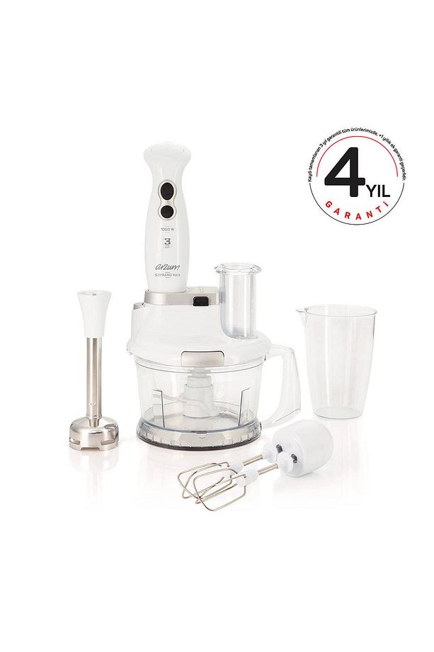 Mutfak Robotu Seti Çok Amaçlı Blender Set Beyaz - 2