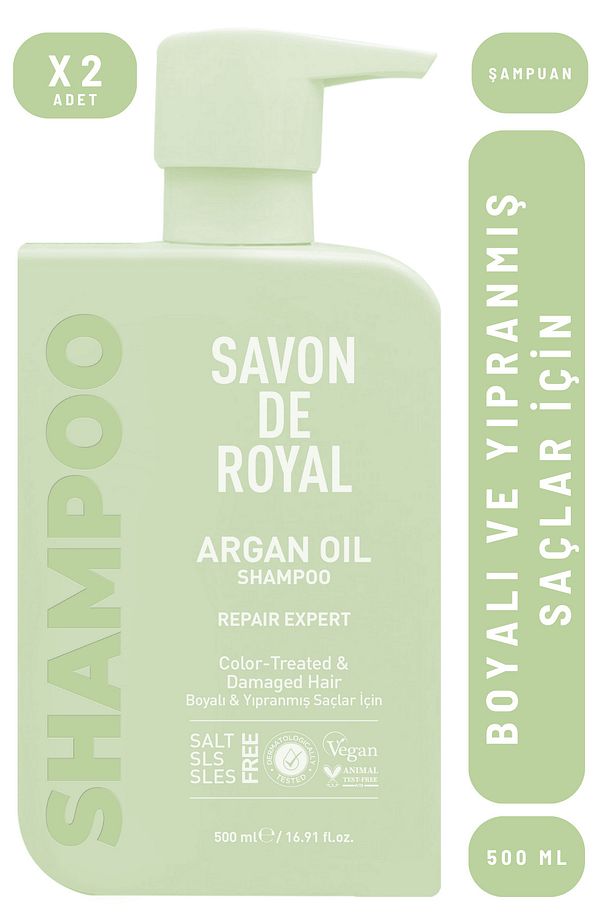 Miracle Şampuan 500 ml 2 Adet | Boyalı Ve Yıpranmış Saçlar | Onarım Uzmanı | Argan Yağı - 1