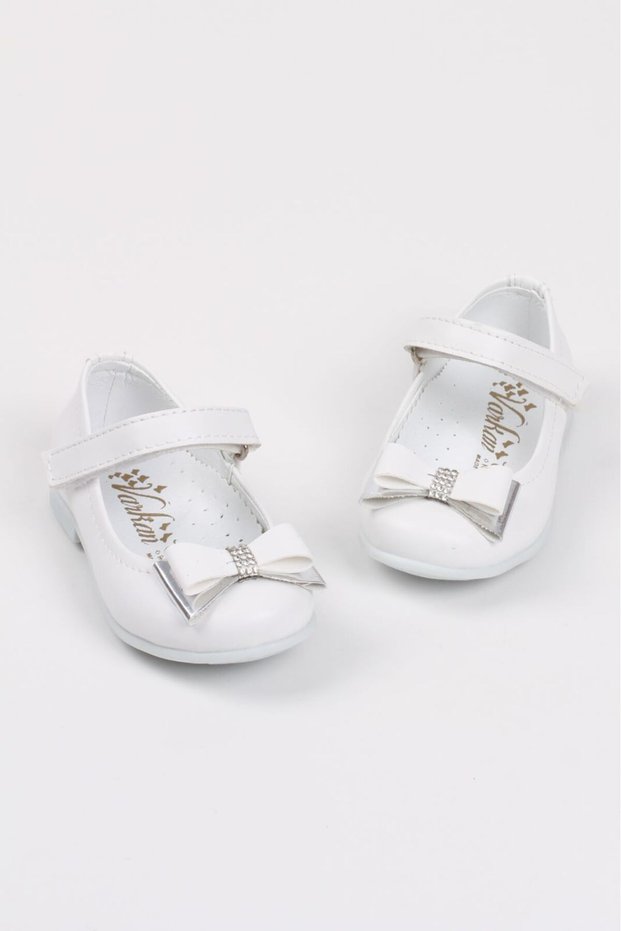 White Bow Baby Shoes