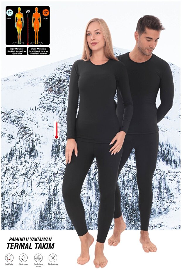 Unisex Winter Cotton Thermal Underwear, Thermal Bottom Top Set, Thermal Undershirt