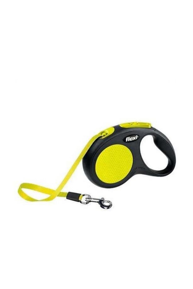 Sarı New Neon Otomatik Şerit Köpek Gezdirme Tasması L 5 m. - 2