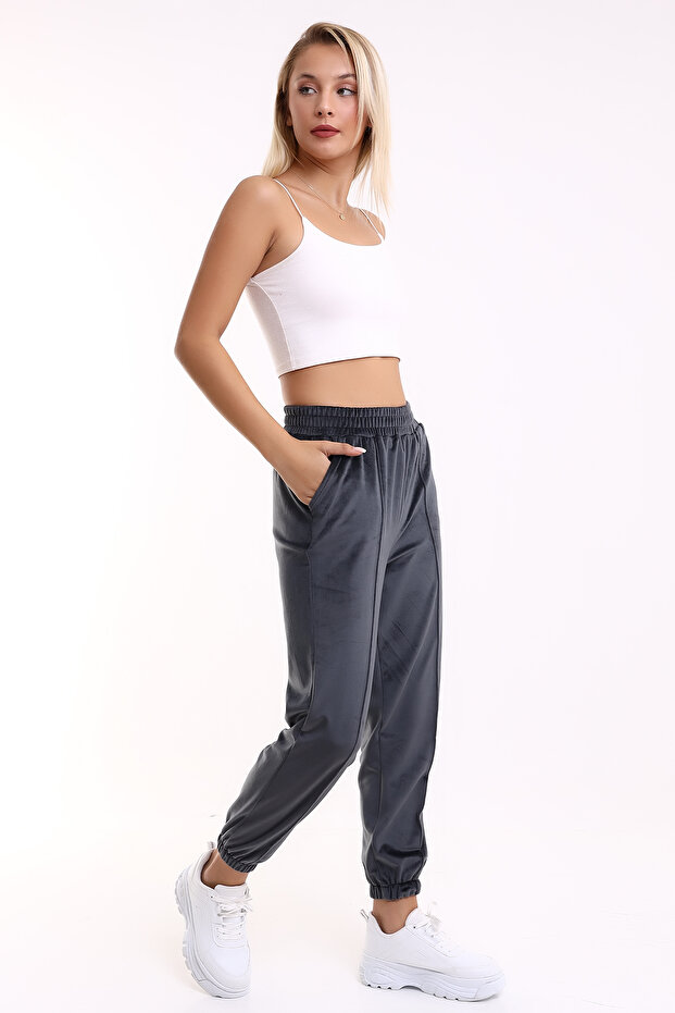 KADIN KADİFE JOGGER EŞOFMAN ALTI - 1
