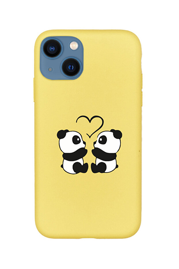 حافظة هاتف آيفون 14 بلس باندا من السيليكون الفاخر - 1