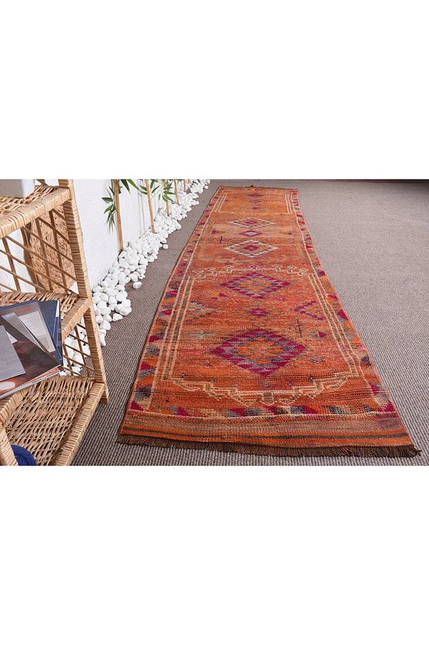 83x350 cm Yolluk Halı, Mutfak Halı, Nostaljik Halı, Koridor Halı, Uşak Halı, Sarı Mutfak Halı - 5