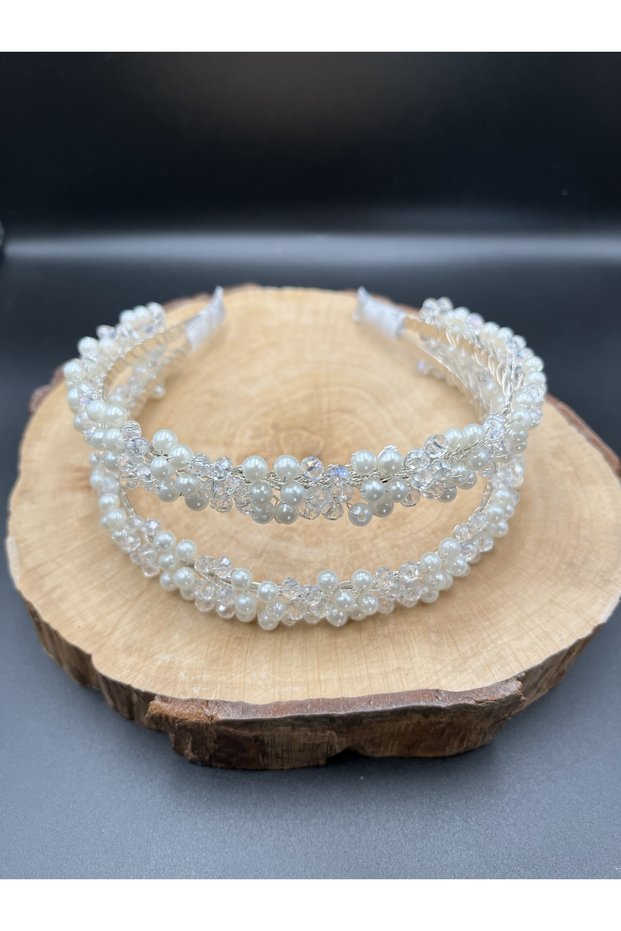 Stylish and Elegant Wedding and Engagement Bridal Crown and Hair Accessory with Completely Handmade Crystal Stones