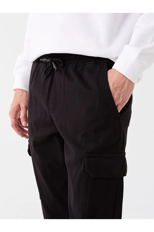 LCW Casual Slim Fit Gabardin Erkek Jogger Pantolon - 4