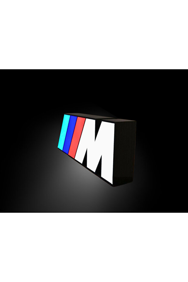 Bmw m logo led lamba - masa lambası - 2