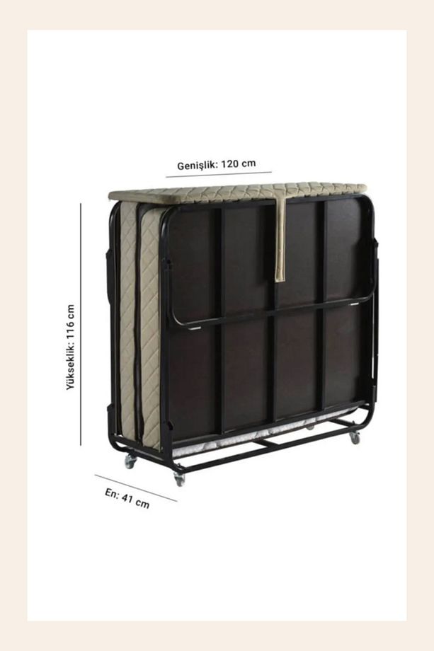 Süper Lüks 120x200 Katlanır Yatak Çift Kişilik Ortopedik Sert Yatak ve Katlanabilir Karyola - 6