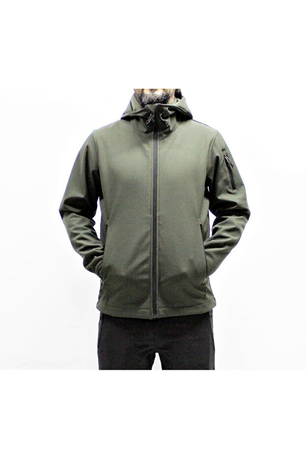 سترة معطف ناعم كاكي تريل مقاومة للرياح - 2