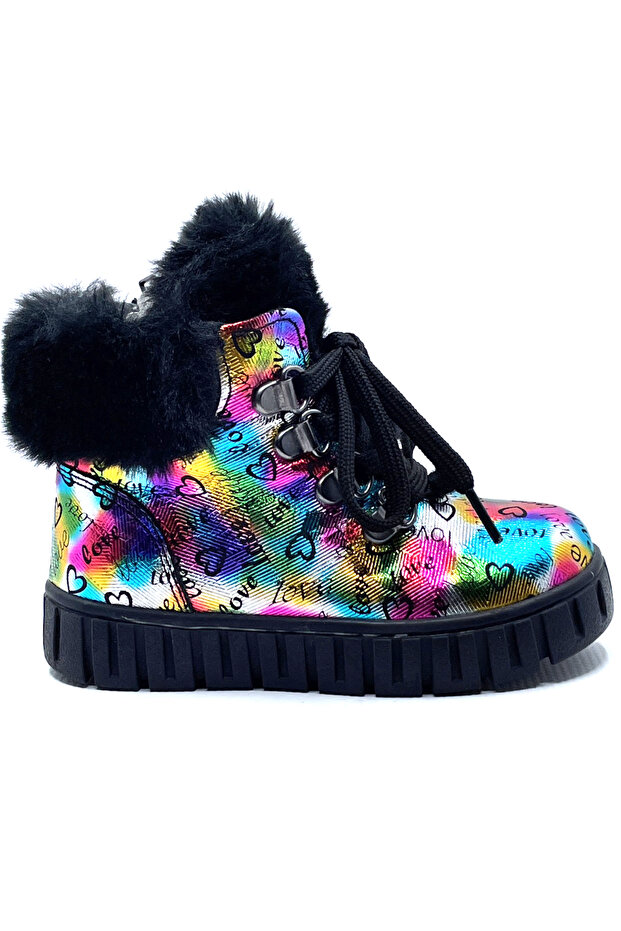 Leather and Orthopedic Sole Girl's Boots