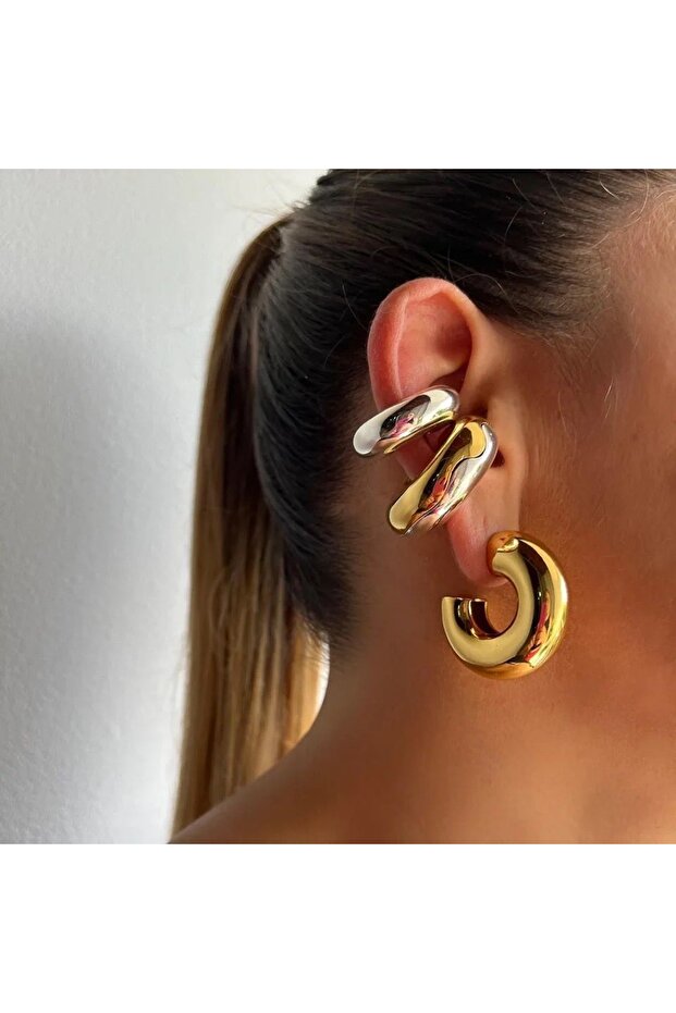 Çelik halka earcuff(çift) - 3
