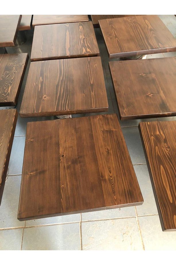 Kütük Masa Üstü Tablası 60x60 Cm Adet Fiyatıdır Mutfak Cafe Otel Masa Üstü Tablası Imalatı - 1
