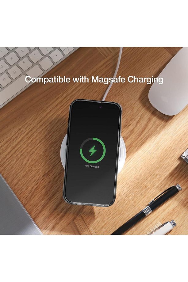 İphone 15 Kılıf Magsafe Wireless Kablosuz Şarj Destekli Sert Silikon Şeffaf Kapak Manyetik - 8