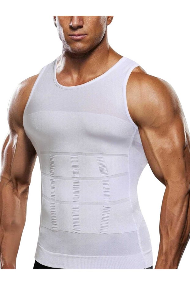 Men's Body Shaper Chest and Belly Enhancer Firming Breathable Athlete Corset 3 Pieces