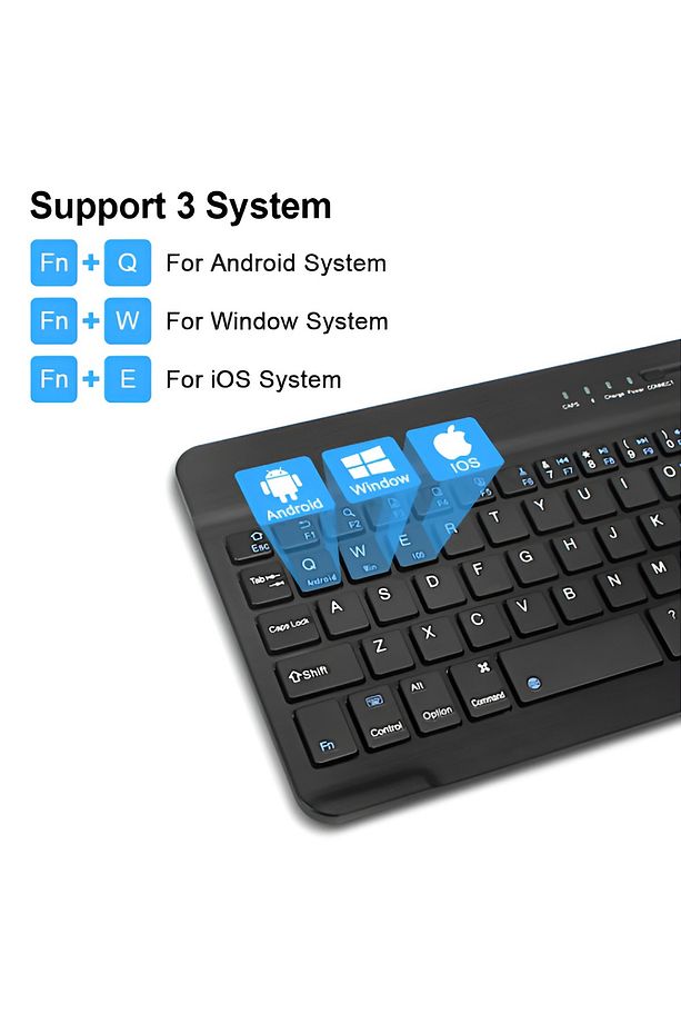 Kablosuz Klavye Telefon Tablet Bilgisayar İçin Bluetooth Klavye Süper İnce Klavye Mouse Set - 4