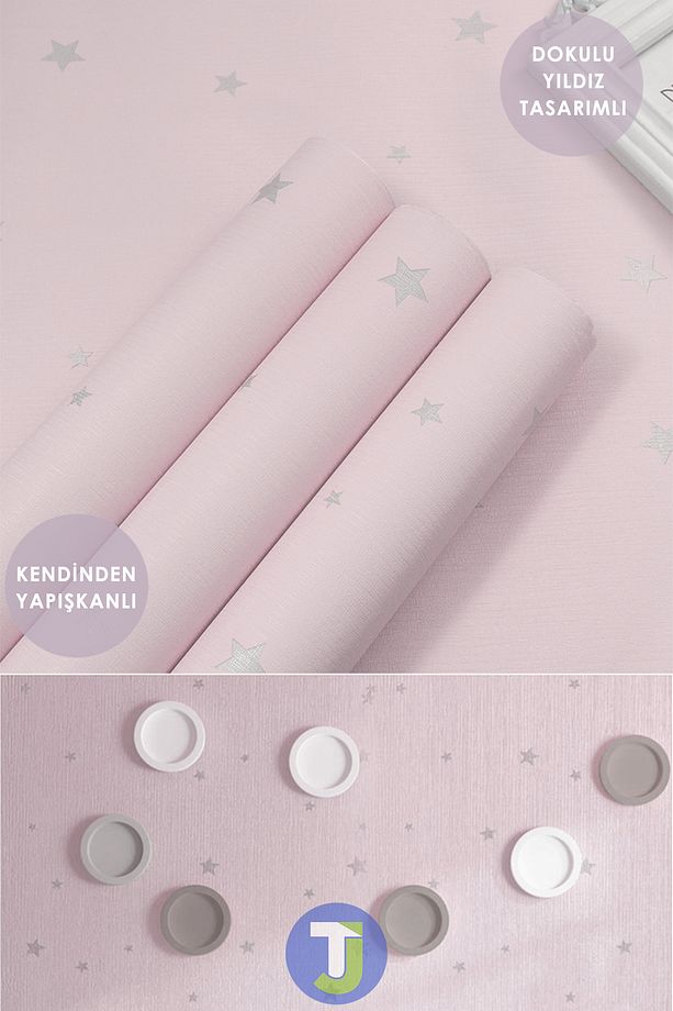 Kendinden Yapışkanlı Yıldız Görünümlü Mutfak Duvar Dolap Çocuk Odası Kaplama 60X100cm - 3
