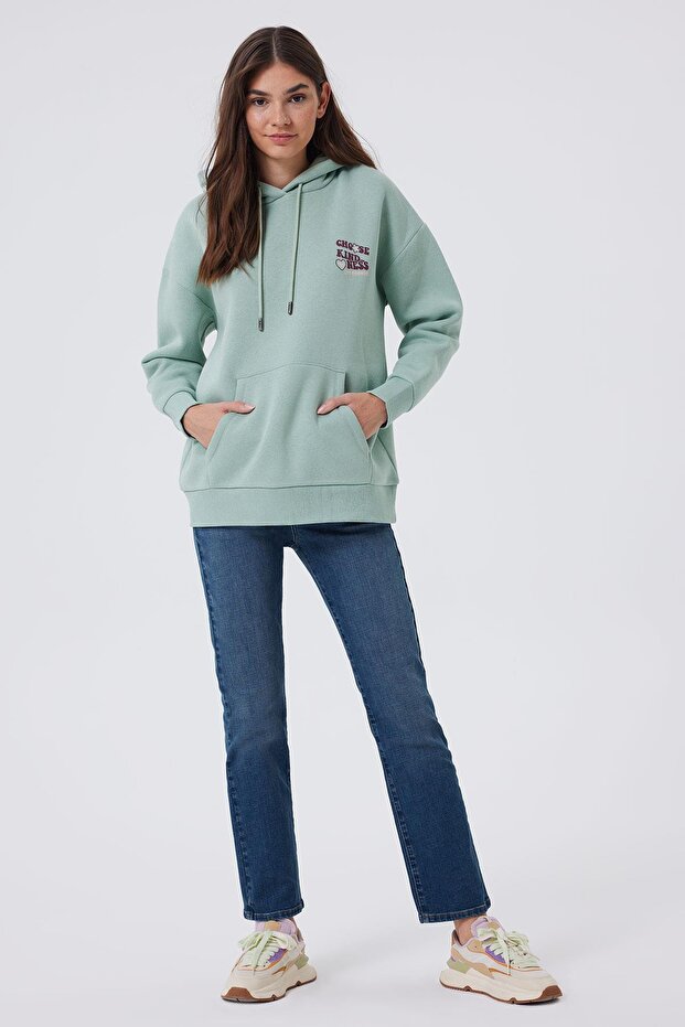 Kındy Kadın Kapş. Sweatshırt Mınt - 1