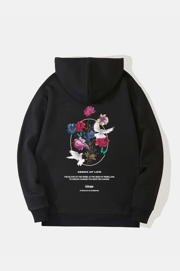Seeds Of Life Design Hooded Sweatshirt Hoodie