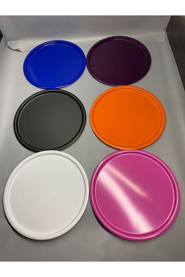 Mix Set of 6 Metal Single Decorative Candle, Tea, Coffee and Cake Service Presentation Tray 30 Cm