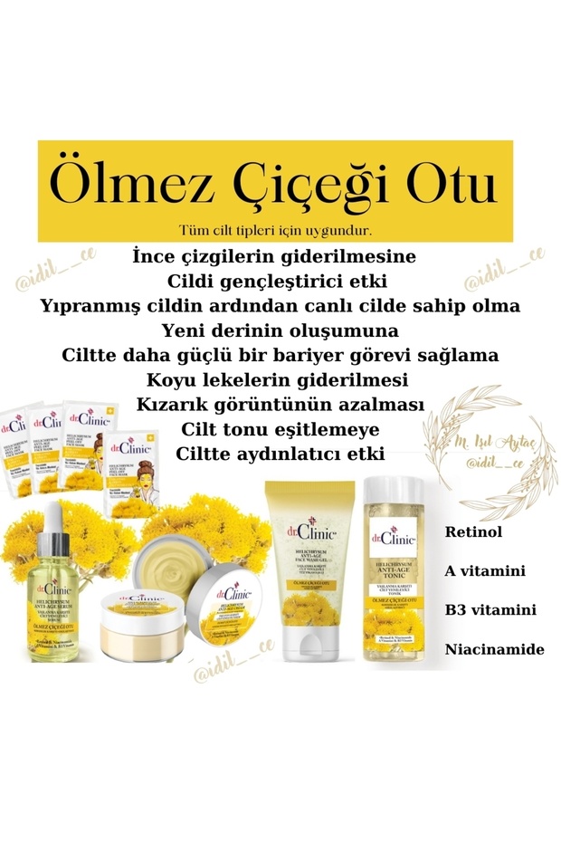 Dr.clinic Immortal Flower Grass Helichrysum Skin Renewing Serum 30 Ml