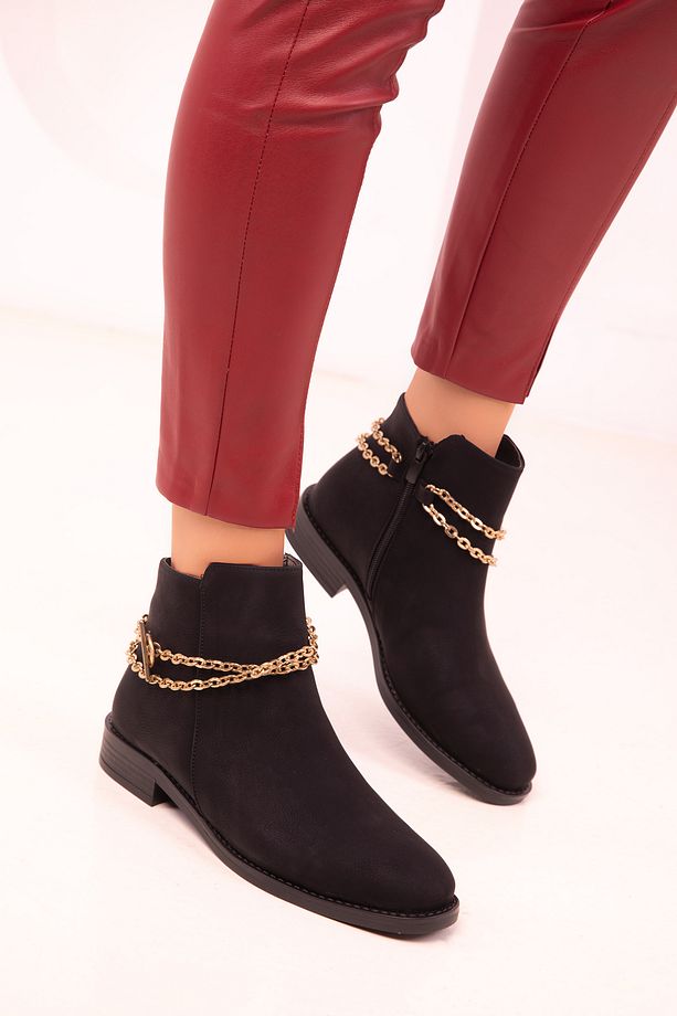 Siyah Kadın Bot & Bootie 18453 - 3