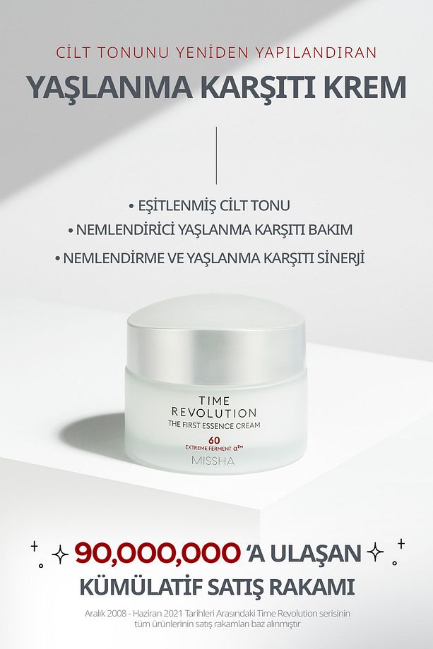 Fermente İçerikli Ton Eşitleyici Bakım Kremi Time Revolution The First Essence Cream - 3