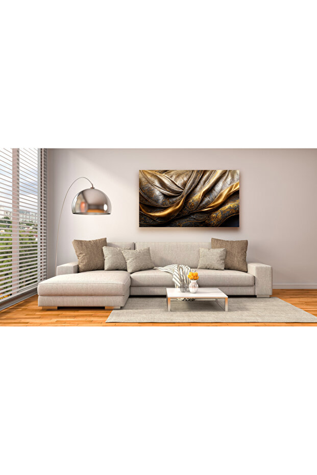لوحة قماشية بتصميم ذهبي AR030269