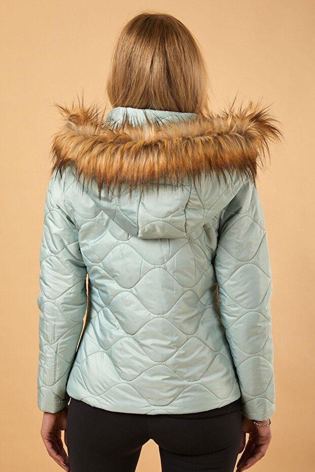 Κοντό καπιτονέ Puffer Jacket Mint 12256 - 4
