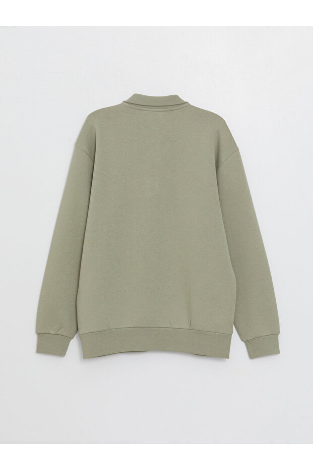 Férfi pulóver - póló nyakú, hosszú ujjú - 7