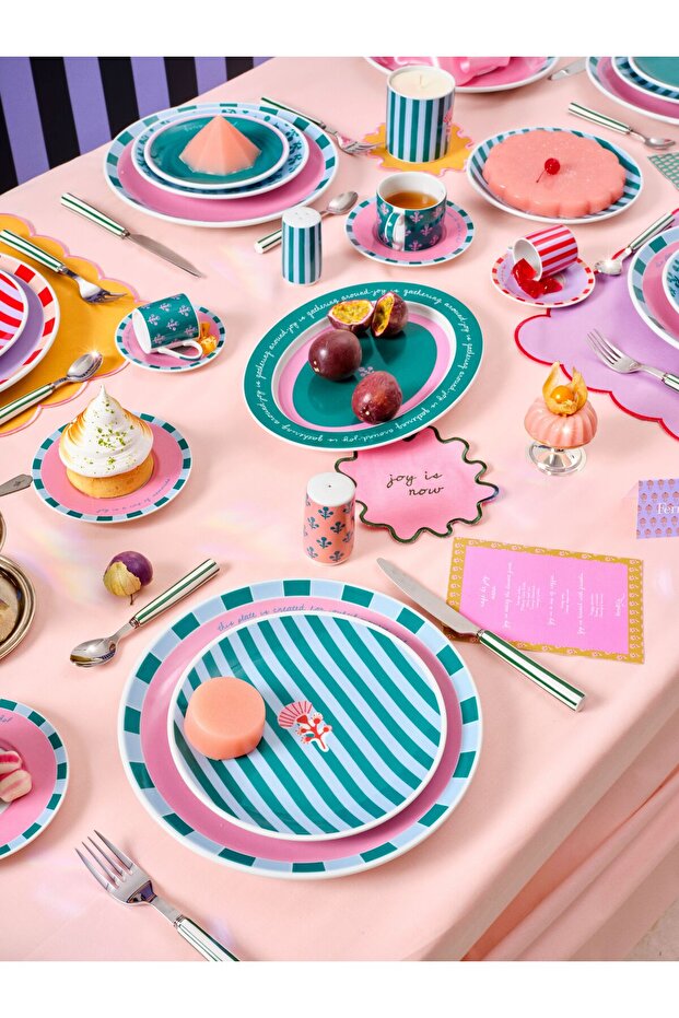 Joy Collection Nostalgia Stripes Tatlı Tabağı - 2