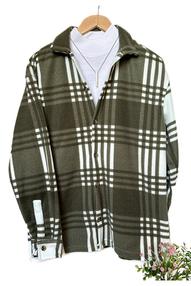 Men's shirt collar oversize cotton lumberjack shirt