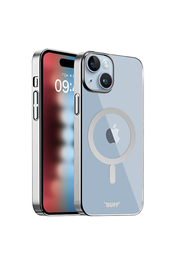 iPhone 15 MagSafe Slim Fit Kılıf Silver - 1