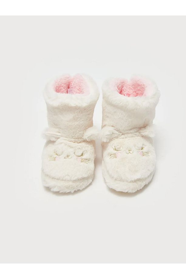 LCW STEPS Nakışlı Pelüş Kız Bebek Ev Botu - 4