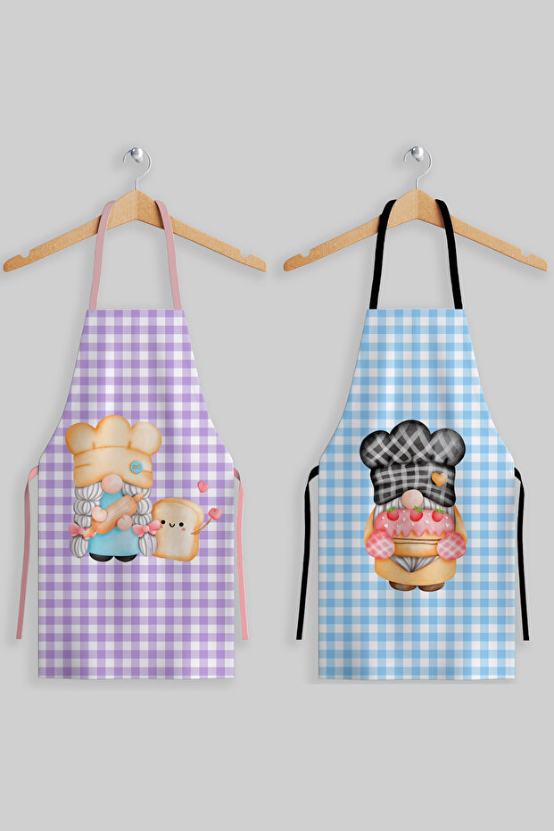 Ays Home Cute Dwarfs Set of 2 Adult Kitchen Aprons