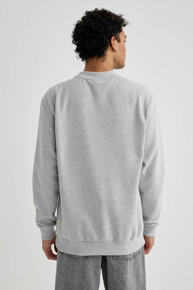 Regular Fit Bisiklet Yaka Sweatshirt - 8