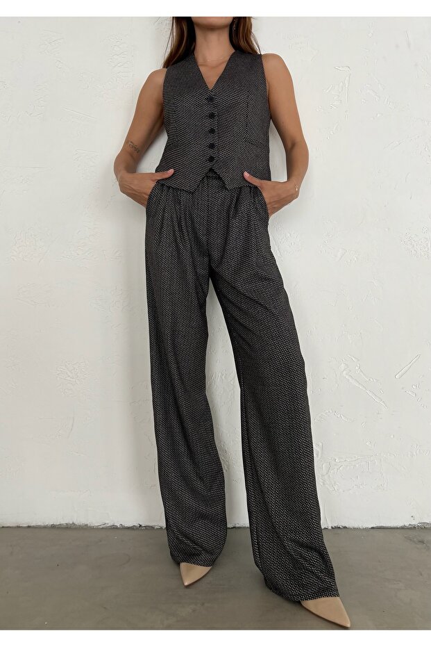 Honeycomb Vest Trousers Set