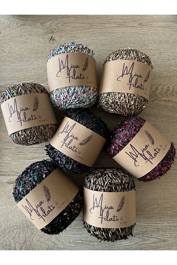 Konfeti Ip , Simli Ip, Metalik Rafya, Şapka Ipi Abiye Ip Çanta Ipi Polyester Ip Metalik Ip - 3