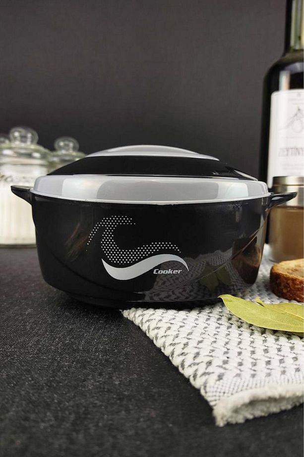Paslanmaz Çelik Hazneli Yemek Termosu 500 ml Siyah - Ckr3148 C320.025 - 1