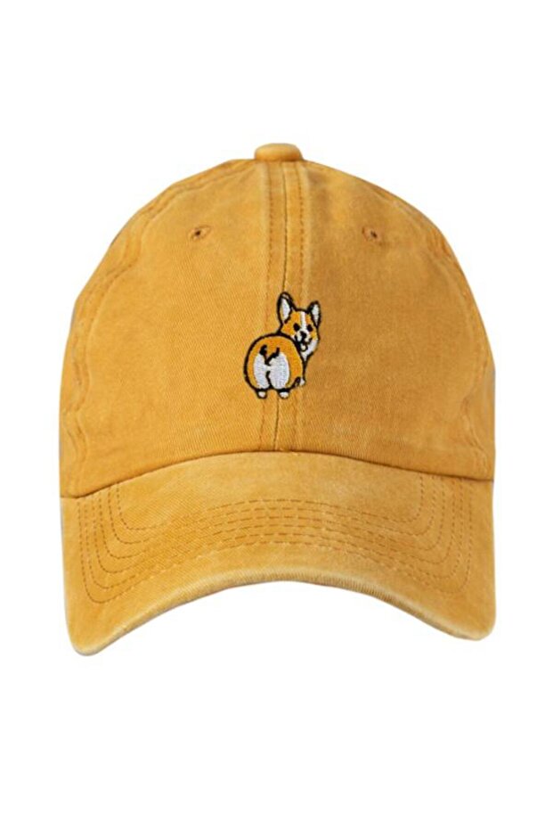 قبعة بيسبول منقوشة على شكل جرو قابلة للغسل - 1