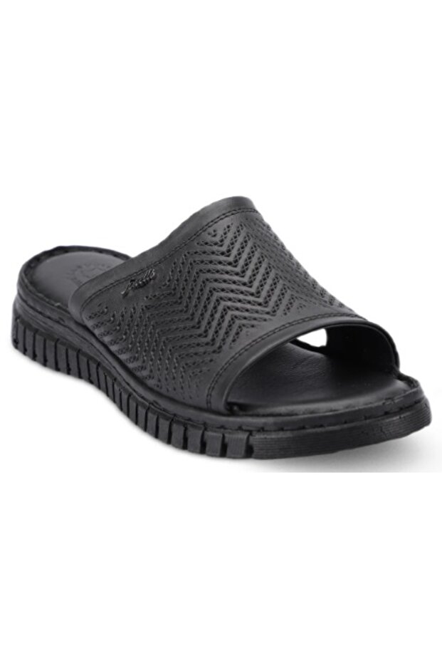 SOFİA-G 38505 Forelli Hakiki Deri Full Ortopedik Taban Terlik - 2