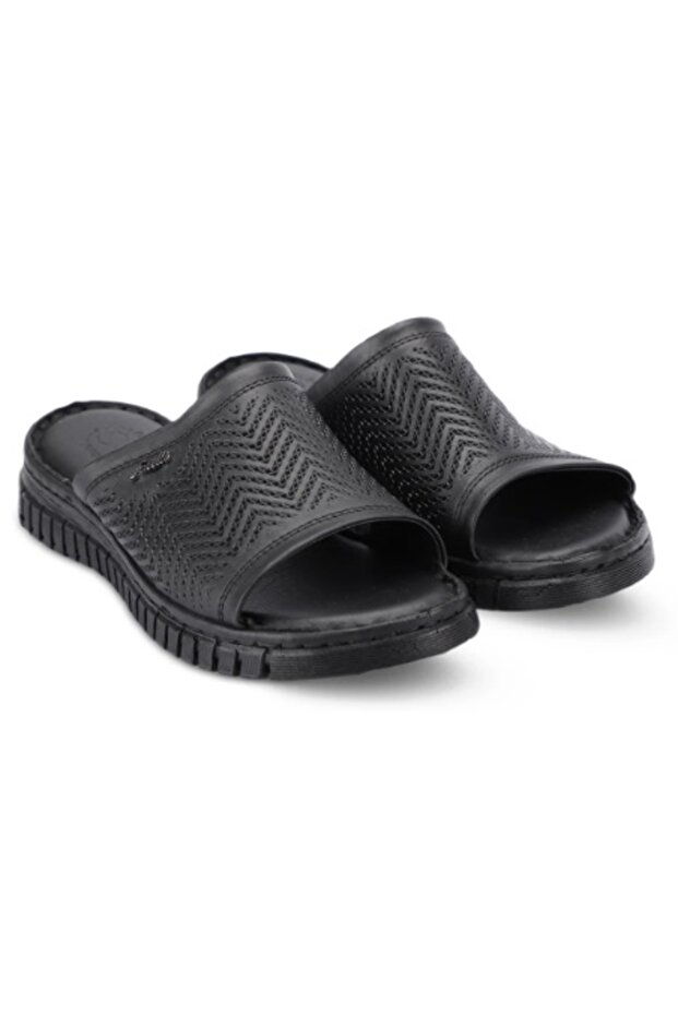 SOFİA-G 38505 Forelli Hakiki Deri Full Ortopedik Taban Terlik - 1