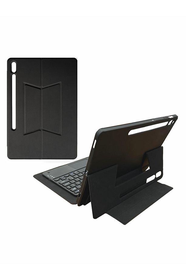 Samsung Galaxy Tab S8 PLUS 12.4” X800 Klavyeli Kılıf Touch Pad Yatay Standlı Kalemlikli - 6