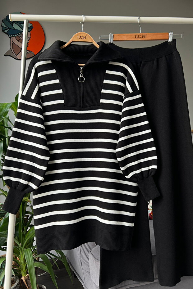 Zippered Bottom - Top Knitwear Set