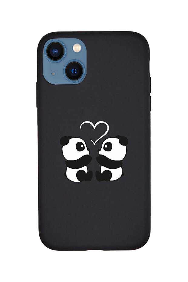 iPhone 14 Plus Panda Patterned Premium Silicone Phone Case - 1