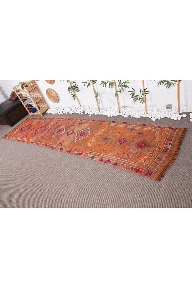 83x350 cm Yolluk Halı, Mutfak Halı, Nostaljik Halı, Koridor Halı, Uşak Halı, Sarı Mutfak Halı - 1