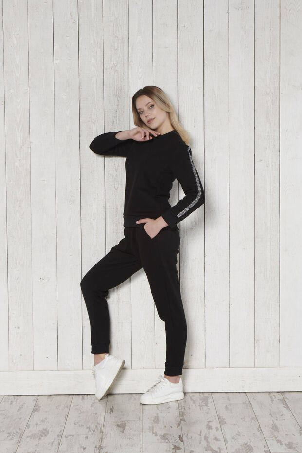 طقم بدلة رياضية نسائية بثلاثة خيوط - 3