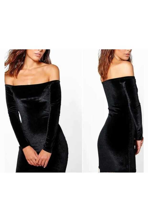women velvet dress madonna collar pencil evening dress