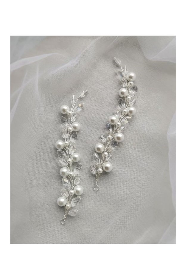 Bridal Crown, Bridal Hair Accessory, Bridal Hair Clip, 2 piece side model bridal crown